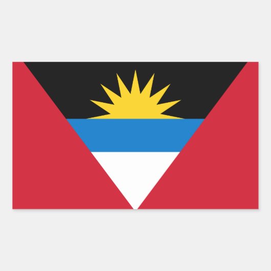Patriotische Flagge Antigua und Barbuda Rechteckiger Aufkleber (Vorderseite)