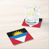 Patriotische Flagge Antigua und Barbuda Rechteckiger Pappuntersetzer (Vor Ort)