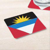 Patriotische Flagge Antigua und Barbuda Rechteckiger Pappuntersetzer (angewinkelt)