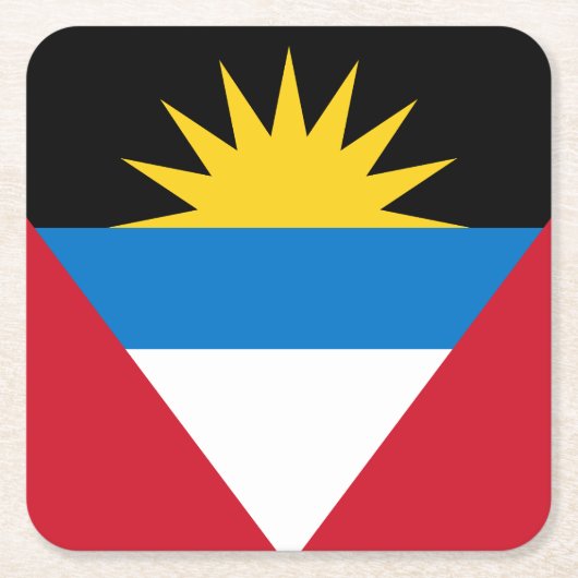 Patriotische Flagge Antigua und Barbuda Rechteckiger Pappuntersetzer (Vorderseite)