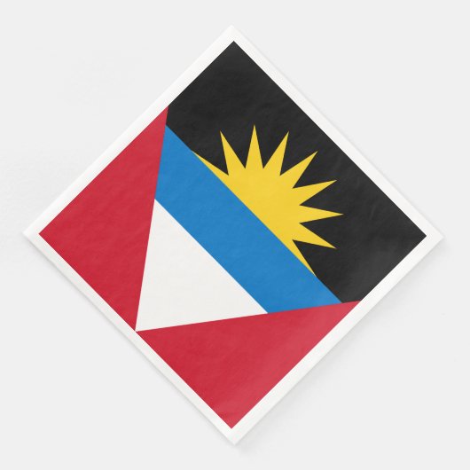 Patriotische Flagge Antigua und Barbuda Serviette (Ecke)