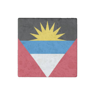 Patriotische Flagge Antigua und Barbuda Steinmagnet