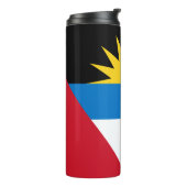 Patriotische Flagge Antigua und Barbuda Thermosbecher (Nach links gedreht)