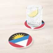 Patriotische Flagge Antigua und Barbuda Untersetzer (Seite)