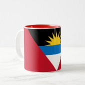 Patriotische Flagge Antigua und Barbuda Zweifarbige Tasse (Vorderseite Links)
