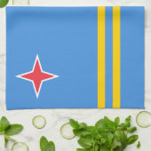 Patriotische Flagge Arubas Geschirrtuch (Gefaltet)