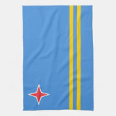 Patriotische Flagge Arubas Geschirrtuch (Vertikal)