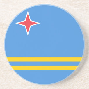 Patriotische Flagge Arubas Getränkeuntersetzer