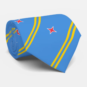 Patriotische Flagge Arubas Krawatte