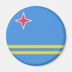Patriotische Flagge Arubas Magnet