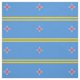 Patriotische Flagge Arubas Stoff