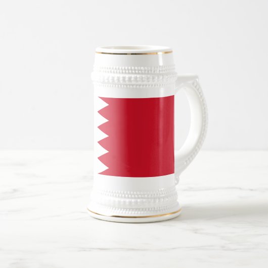 Patriotische Flagge Bahrain Beer Stein Bierglas (VorderseiteRechts)