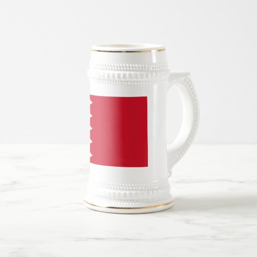 Patriotische Flagge Bahrains Bierglas (VorderseiteRechts)