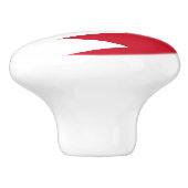 Patriotische Flagge Bahrains Keramikknauf (Seitenansicht)