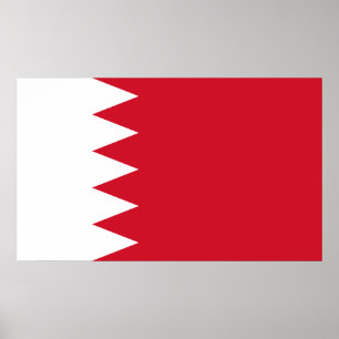 Patriotische Flagge Bahrains Poster