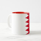 Patriotische Flagge Bahrains Zweifarbige Tasse (Vorderseite Links)