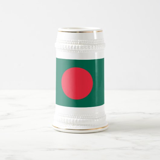 Patriotische Flagge Bangladeschs Bierglas (Mittel)