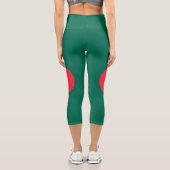 Patriotische Flagge Bangladeschs Capri Leggings (Rückseite)