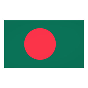 Patriotische Flagge Bangladeschs Fotodruck