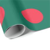 Patriotische Flagge Bangladeschs Geschenkpapier (Rolleneckpunkt)