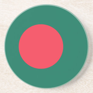 Patriotische Flagge Bangladeschs Getränkeuntersetzer