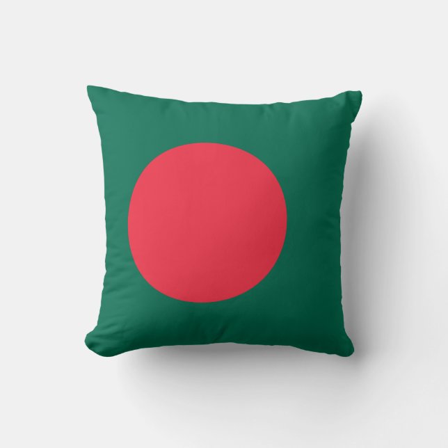 Patriotische Flagge Bangladeschs Kissen (Vorderseite)