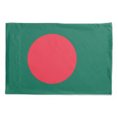 Patriotische Flagge Bangladeschs Kissenbezug (Rückseite)