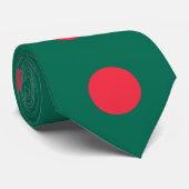 Patriotische Flagge Bangladeschs Krawatte (Gerollt)