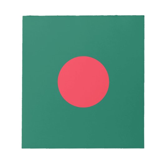 Patriotische Flagge Bangladeschs Notizblock (Vorderseite)