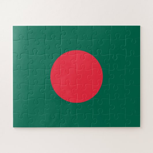 Patriotische Flagge Bangladeschs Puzzle (Horizontal)