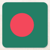 Patriotische Flagge Bangladeschs Rechteckiger Pappuntersetzer (Vorderseite)
