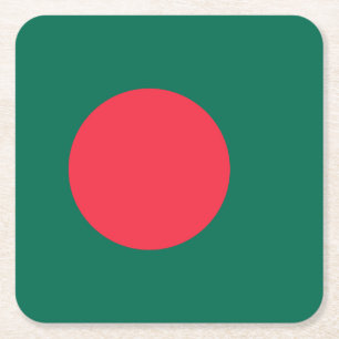 Patriotische Flagge Bangladeschs Rechteckiger Pappuntersetzer