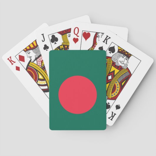 Patriotische Flagge Bangladeschs Spielkarten (Rückseite)