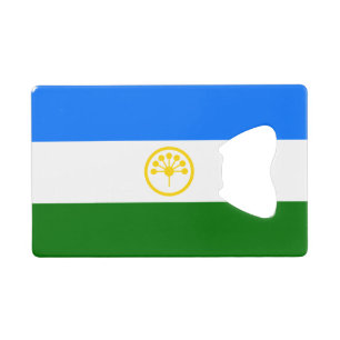 Patriotische Flagge Baschkortostans Geldbeutel Flaschenöffner