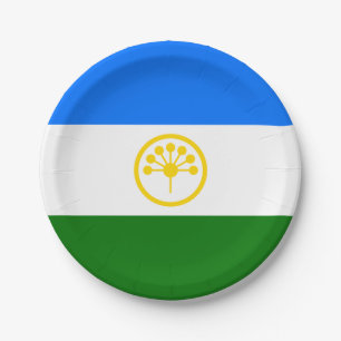Patriotische Flagge Baschkortostans Pappteller