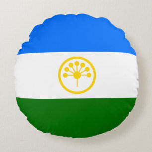 Patriotische Flagge Baschkortostans Rundes Kissen