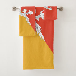 Patriotische Flagge Bhutans Badhandtuch Set