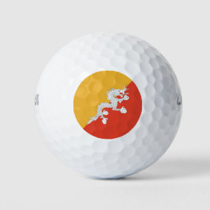 Patriotische Flagge Bhutans Golfball