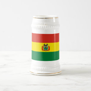 Patriotische Flagge Boliviens Bierglas