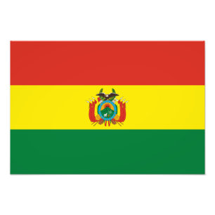 Patriotische Flagge Boliviens Fotodruck