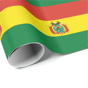 Patriotische Flagge Boliviens Geschenkpapier