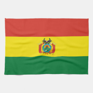 Patriotische Flagge Boliviens Geschirrtuch