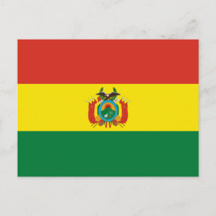 Patriotische Flagge Boliviens Postkarte