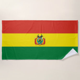 Patriotische Flagge Boliviens Strandtuch