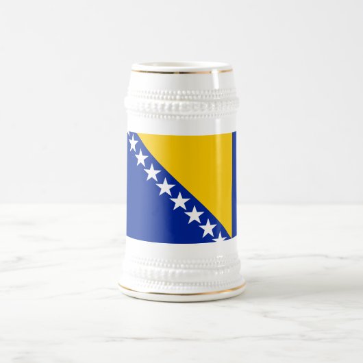 Patriotische Flagge Bosnien-Herzegowina Bierglas (Mittel)