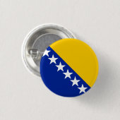 Patriotische Flagge Bosnien-Herzegowina Button (Vorne & Hinten)