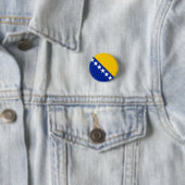 Patriotische Flagge Bosnien-Herzegowina Button (Beispiel)