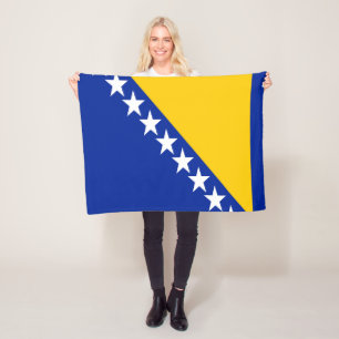 Patriotische Flagge Bosnien-Herzegowina Fleecedecke