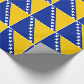 Patriotische Flagge Bosnien-Herzegowina Geschenkpapier (Ecke)