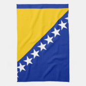 Patriotische Flagge Bosnien-Herzegowina Geschirrtuch (Vertikal)